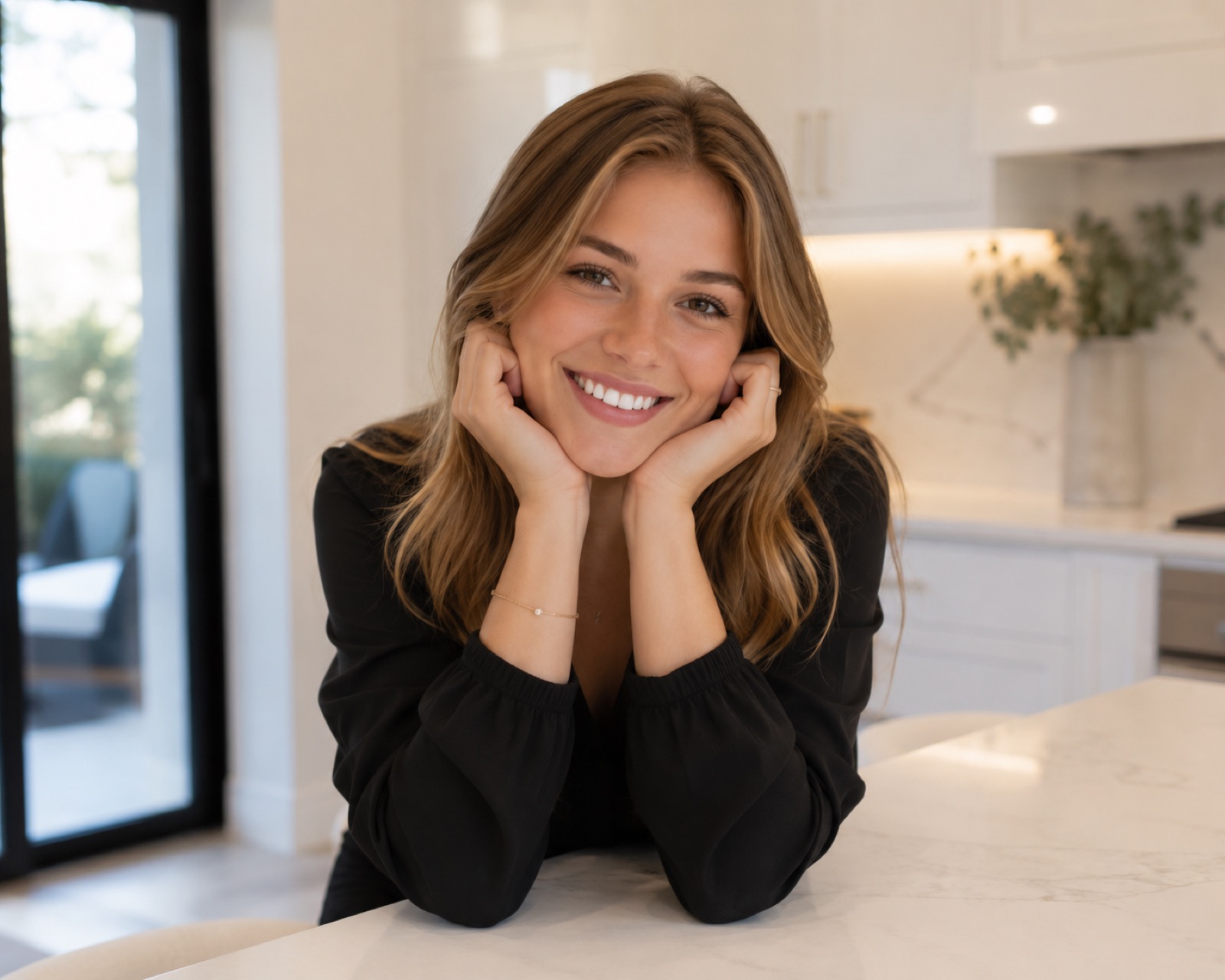 Smiling patient in a modern office